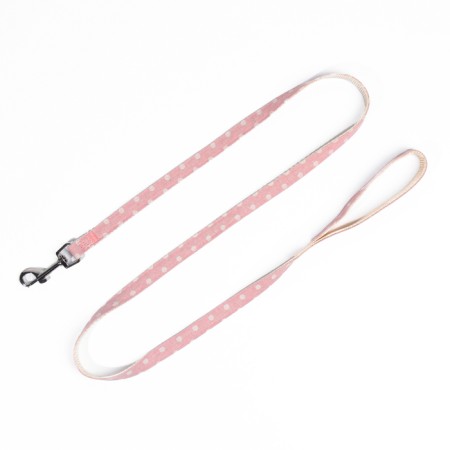 A set with a soft slope "peas", size m, leash 120 x 1.5 cm, og 34-66 cm, pink-8