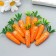 Easter decor "Carrots with silver sparkles" set of 10 pcs 4 cm