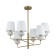 Suspended lamp Freya FR2029PL-06BS Ceramics, 680x680 mm, E14, 6x40W, brass color