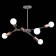 Ceiling EVOLUCE lamp. Sle106403-06. Palare. 6x60 watts, E27, 60x60x35.5 cm, gray color, pink gold