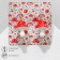 Earrings Plastic "Fleet", red-white color in silver
