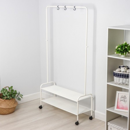 Valencia 32m clothing stand, 91.5 × 30 × 162 cm, white color-1