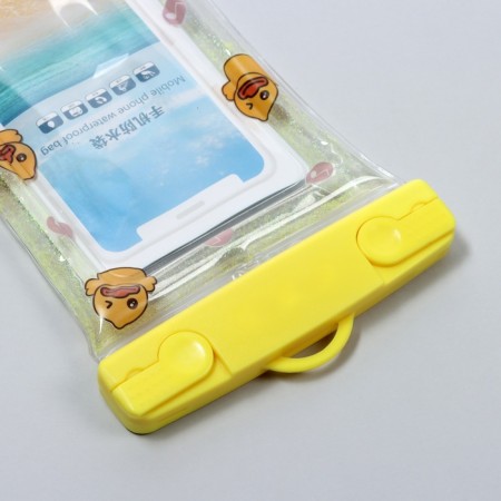 Waterproof cover for phones, size 22*11 cm, "ducks", yellow-3
