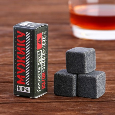 Sluts for whiskey "100% man", 3 pcs