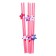 Star cocktail tube, in a set of 6 pieces, color mix