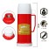 Thermos 450 ml, with a glass flask, 9 x 25 cm, red