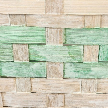 Wicker basket, d25 x 18 x 11/19 cm, green, bamboo-4