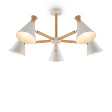 Люстра Freya FR5169PL-05W Rise, 76х37 мм, E14, 5х40Вт, цвет белый