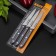 Set of kitchen knives "Night", 3 objects, blade 12 cm, black color