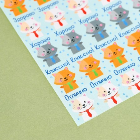 Paper stickers of the “Cat” rating, 10.5 x 18 cm-1