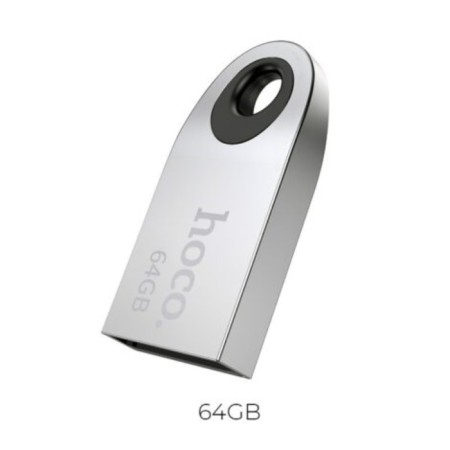 Флешка Hoco UD9 Insightful, 64 Гб, USB2.0, чт до 25 Мб/с, зап до 10 Мб/с, металл, серая-1