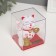 Plastic Plastic "White Mani-Neko with an ingot of Yamba" 8x8x8.5 cm