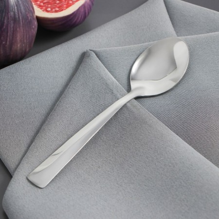 Spoon Tea shade "Maya", length 13.4 cm, thickness 1.2 mm, silver color