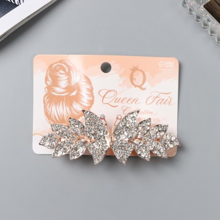 Hair hairpin "Iris" butterfly, 9 cm, gold-2