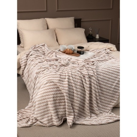 Texrepublic blanket, size 150x200 cm, beige color-9