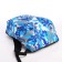 The backpack is waterproof with lightning, 3 pockets, blue/blue color