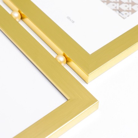 Photo frame plastic in 5 photos "Kruzo", col. With gold beads-2