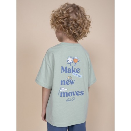 T -shirt for boys, height 122 cm, menthol color-2