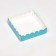 Box for cookies with PVC lid, blue, 12 x 12 x 3 cm