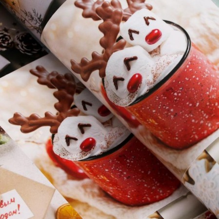 Glossy packaging paper "Fairytale Christmas", 70 x 100 cm, 1 sheet-2