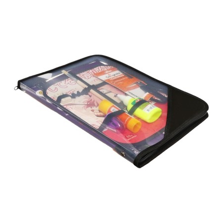 A4 labor folder, plastic, lightning around, folding bar, with a filling of 10 items, calligrata, PTR-1, "Anime Sakura"-1