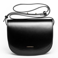 Bag Cross-Body Women's, genuine leather, Ludor black, 20x6x12 cm