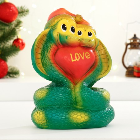 Pigger "Snakes with Heart" Green, 24cm-1