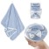 A set of towels "Glamor", size 25x65 cm, 37x75 cm, blue color