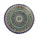 Plate of the Rishtan ceramics "Flowers", blue, embossed, 23 cm