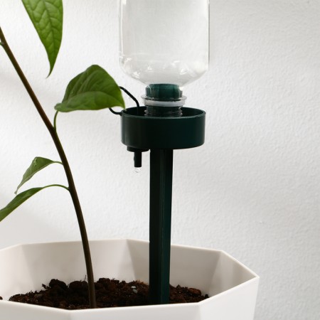 Auto-polyove for indoor plants, under a bottle, adjustable, dark green, plastic, height 25 cm, Greengo-10