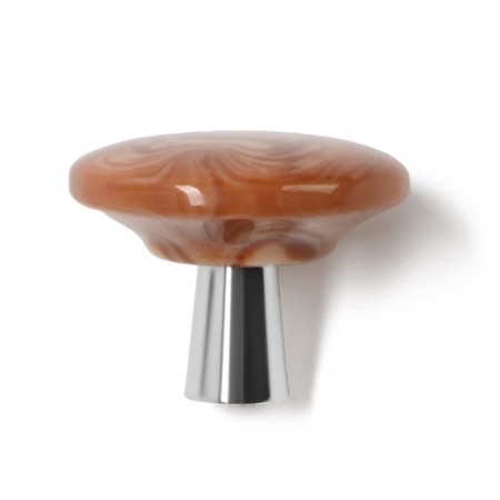 Handle button Cappio PK106, D = 32 mm, plastic, chromium color/tree-4