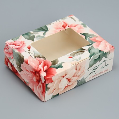 Confectionery packaging, a box with “Flower” lamination, 10 x 8 x 3.5 cm