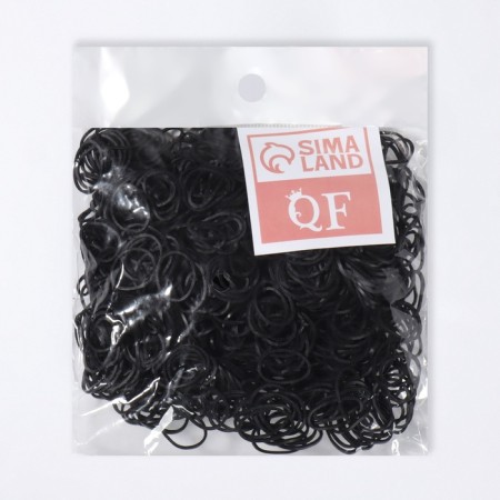 Hair silicone gum, set, d = 1.5 cm, 50 g, black color-2