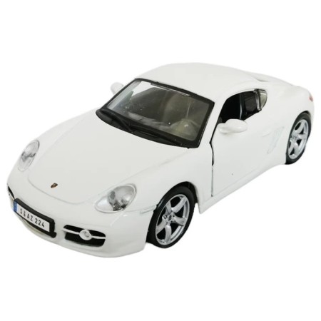 Machine BBURAGO Porsche Cayman S, Die-Cast, 1:32, white color-1