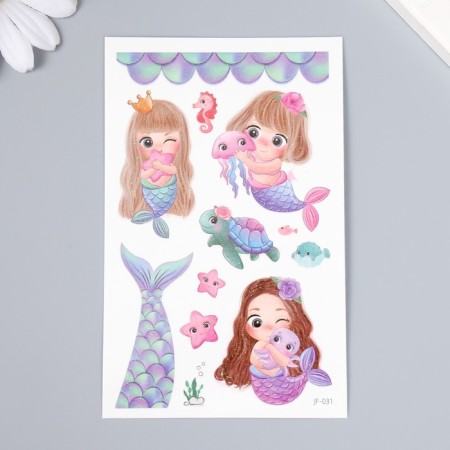 Tattoo on the body color "Mermaid. Baby" 12x7.5 cm