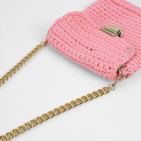 A chain for a bag, with carbines, 14 × 18 mm, 60 cm, gold color-2