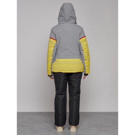 Ski jacket female winter, size 46, yellow color-11