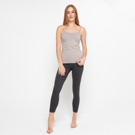 Female Legins elongated, color dark gray melange, size 52
