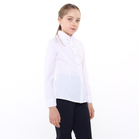 School blouse for girls, white color, height 158 ​​cm-5