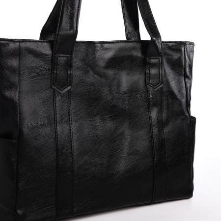 Female bag, on a zipper, black color-3