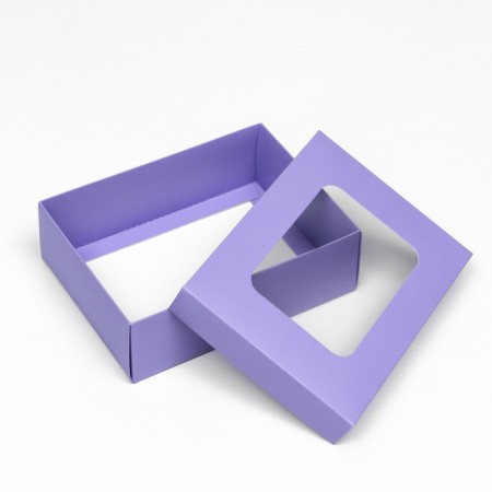 The box is folding, the lid is, with the window, lilac, 16.5 x 12.5 x 5.2 cm-3