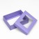The box is folding, the lid is, with the window, lilac, 16.5 x 12.5 x 5.2 cm