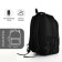 Youth backpack with lightning, 4 pockets, black/gray color