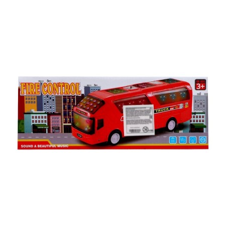 Bus "City", light and sound, works from batteries, red color-4