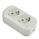 The jacket of the extension cord UNIVERSAL E302, double, ABC plastic, with grounding