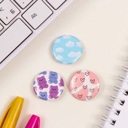 Icons sunset set 3 pcs d = 25 mm "mimic" 7x7 cm-2