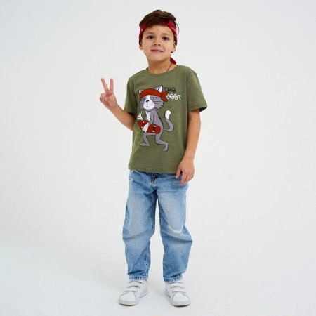 T-shirt Children's KAFTAN "The Best" R.30 (98-104), khaki-4