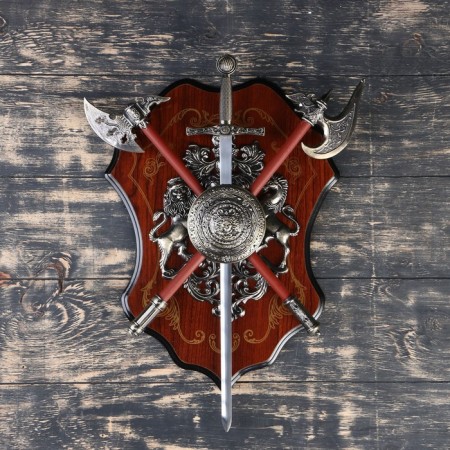 Heraldry "Medusa Gorgon, two axes and a sword",
