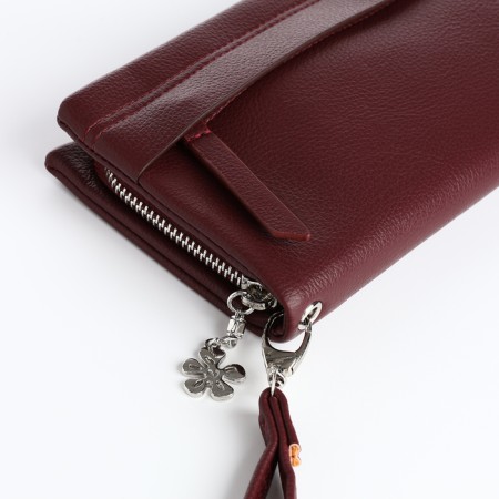 Women's wallet with lightning, burgundy color-2