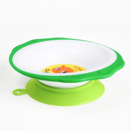 A set of children's dishes "Leopard", a plate on the suction cup 250ml, fork, spoon-3